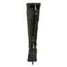 Black Shiny patent boots 13 cm SEDUCE-2000 pointed toe stiletto boots