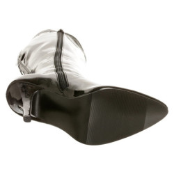 Stivali in vernice nera 13 cm SEDUCE-2000 stivali tacchi a spillo con punta
