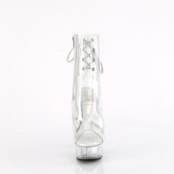 Bianco trasparente 15 cm DELIGHT-1018C stivaletti exotic pole