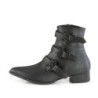 WARLOCK-50-B pointed boots - mens winklepicker boots 3 buckles