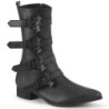 WARLOCK-110-B pointed boots - mens winklepicker 4 buckles