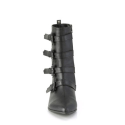 WARLOCK-110-B pointed boots - mens winklepicker 4 buckles
