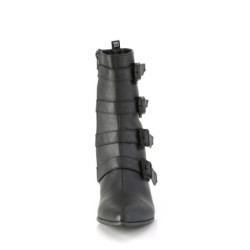 WARLOCK-110-C pointed boots - mens winklepicker 4 buckles