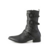 WARLOCK-110-C pointed boots - mens winklepicker 4 buckles