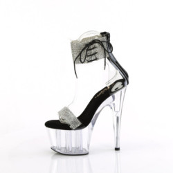 Plexiglas rhinestone 18 cm ADORE-727RS pleaser high heels ankle cuff