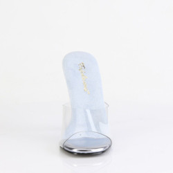 Blue mules 11,5 cm GALA-01DMM strass high heeled mules