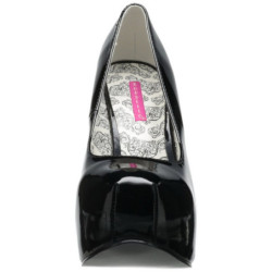 Nero Vernice 14,5 cm Burlesque BORDELLO TEEZE-06 Plateau Scarpe Décolleté