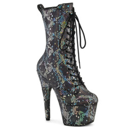 Silver Snake pattern 18 cm 1040SPF Exotic pole dance ankle boots