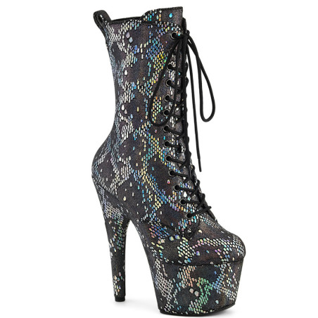 Silver Snake pattern 18 cm 1040SPF Exotic pole dance ankle boots