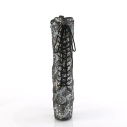 Silver Snake pattern 18 cm 1040SPF Exotic pole dance ankle boots