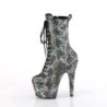 Silver Snake pattern 18 cm 1040SPF Exotic pole dance ankle boots