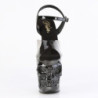 Transparent skull platform 20 cm RAPTURE pleaser high heels
