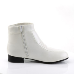 Leatherette PIMP-50 pimp shoes 70s men's disco platform shoes lace-up white