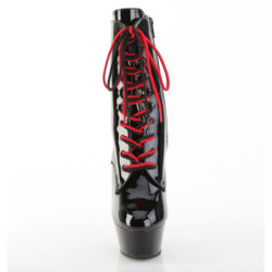 KISS-1020 - 15 cm platform stivaletti tacchi alti vernice neri