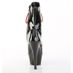 KISS-1020 - 15 cm platform high heel boots patent black