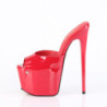 Red 18 cm JUBILANT-01 platform high heel mules women's