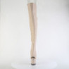 Vegan 18 cm SPECTATOR-3030 beige high heeled thigh high boots