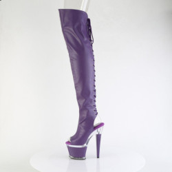 Vegan 18 cm SPECTATOR-3030 Purple high heeled thigh high boots
