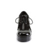 Black PIMP-02 men's pimp shoes lace-up with goldfish aquarium heel