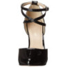 Nero Vernice 13 cm AMUSE-25 Tacchi altissimi da uomo