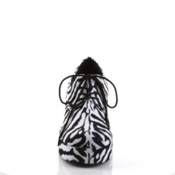 Zebra PIMP-02 men's pimp shoes lace-up with goldfish aquarium heel