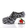 Zebra PIMP-02 men's pimp shoes lace-up with goldfish aquarium heel