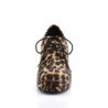 Leopard PIMP-02 men's pimp shoes lace-up with goldfish aquarium heel