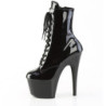ADORE-1020BLG 18 cm pleaser high heels ankle boots glitter black
