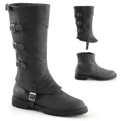GOTHAM-105 halloween black captain boots cosplay men's boots with buckles