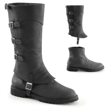 GOTHAM-105 halloween black captain boots cosplay men's boots with buckles