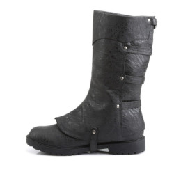 GOTHAM-105 halloween black captain boots cosplay men's boots with buckles