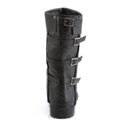 GOTHAM-105 halloween black captain boots cosplay men's boots with buckles
