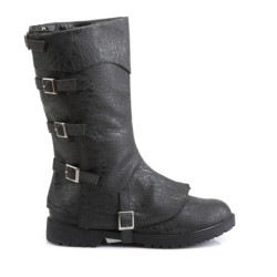 GOTHAM-105 halloween black captain boots cosplay men's boots with buckles