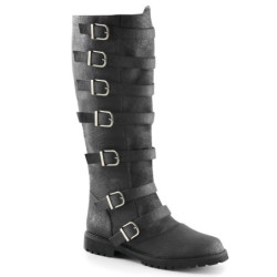 GOTHAM-110 halloween black captain boots cosplay men's boots with buckles