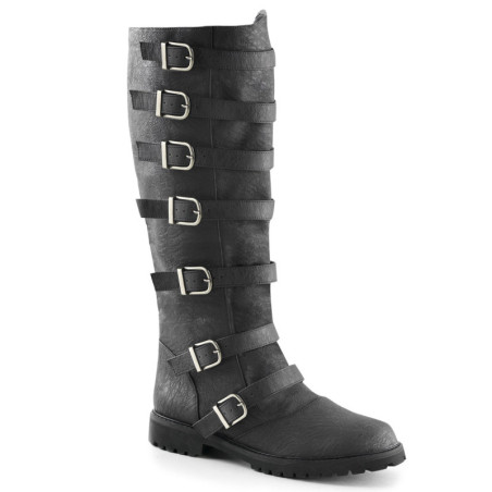GOTHAM-110 halloween black captain boots cosplay men's boots with buckles