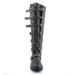 GOTHAM-110 halloween black captain boots cosplay men's boots with buckles