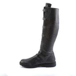 GOTHAM-110 halloween black captain boots cosplay men's boots with buckles