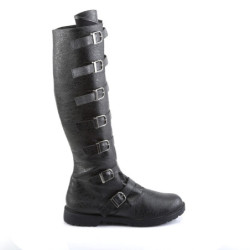 GOTHAM-110 halloween black captain boots cosplay men's boots with buckles