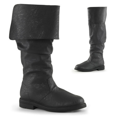 Black robinhood men's boots cosplay renaissance halloween boot