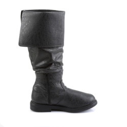 Black robinhood men's boots cosplay renaissance halloween boot