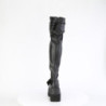 Wedge platform 11,5 cm SHAKER-325 womens thigh high boots with laces
