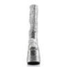 Glitterate 18 cm stivali al ginocchio uomo plateau estremo