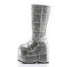 Glitter 18 cm mens knee boots cyberpunk boots excessive platform