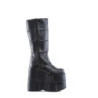 Vegan 18 cm mens knee boots cyberpunk boot excessive platform black