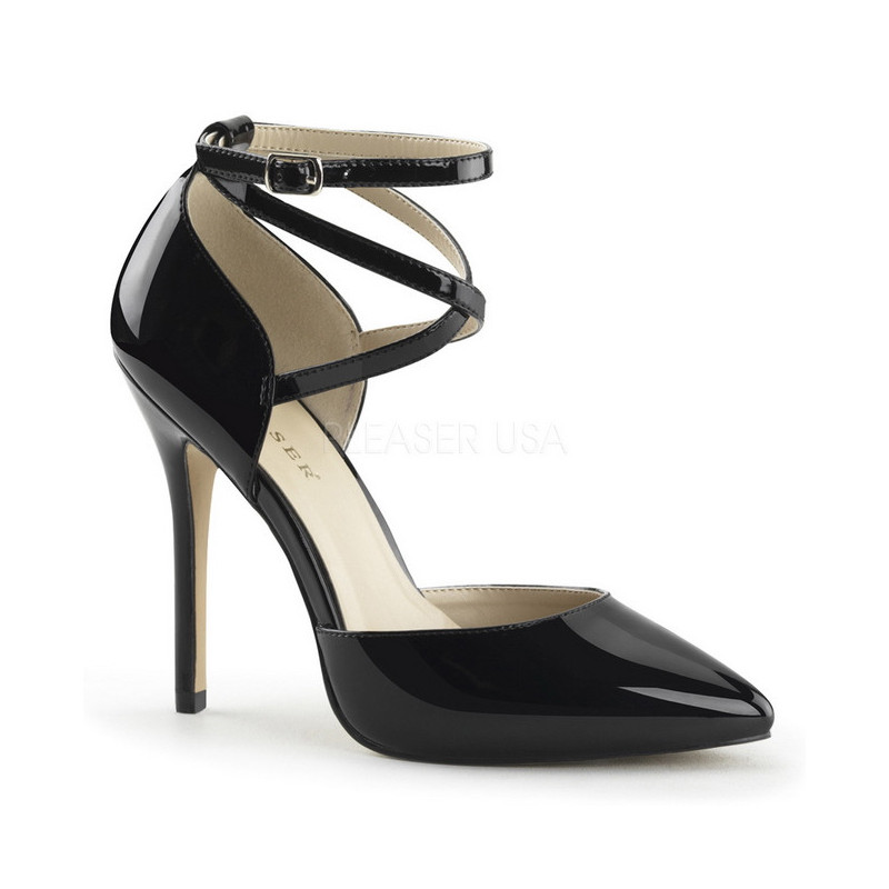 Nero Vernice 13 cm AMUSE-25 Scarpe Décolleté da Sera