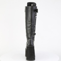 Vegan 14 cm SWING-260 emo knee high women boots platform with laces
