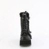 Vegan 8,5 cm TRASH218 men's boots platform with buckles black