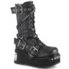 Vegan 8,5 cm TRASH250 men's boots platform with buckles black