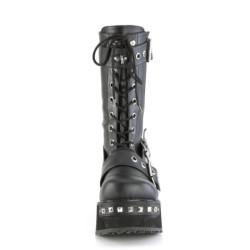 Vegan 8,5 cm TRASH250 men's boots platform with buckles black