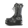 Vegan 8,5 cm TRASH250 men's boots platform with buckles black